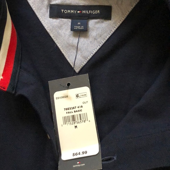 Tommy Hilfiger navy polo shirt, never worn - Picture 2 of 2